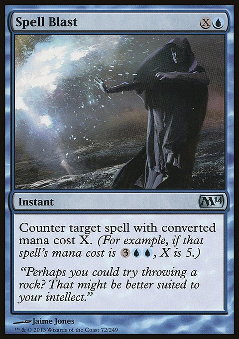 Spell Blast, Magic 2014 #72, Magic: The Gathering card