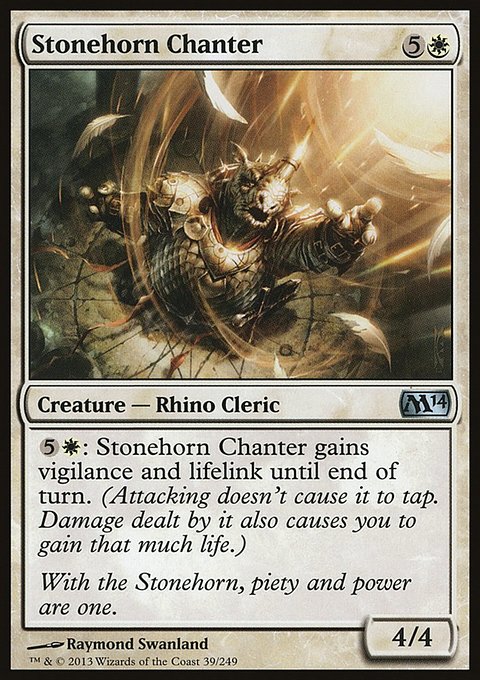Stonehorn Chanter, Magic 2014 #39, Magic: The Gathering card