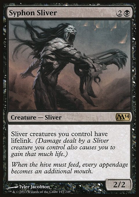 Syphon Sliver, Magic 2014 #117, Magic: The Gathering card