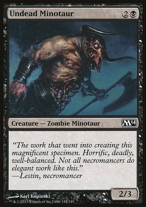 Undead Minotaur, Magic 2014 #119, Magic: The Gathering card