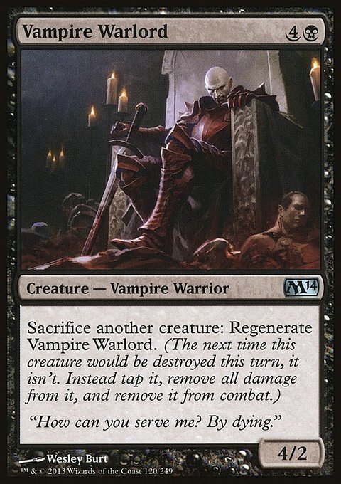 Vampire Warlord, Magic 2014 #120, Magic: The Gathering card