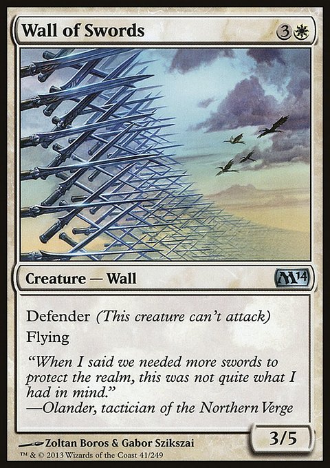 Wall of Swords, Magic 2014 #41, Magic: The Gathering card