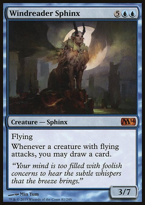 Windreader Sphinx, Magic 2014 #81, Magic: The Gathering card