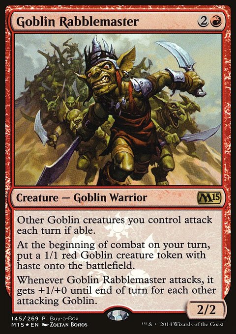 Goblin Rabblemaster, Magic 2015 Promos #145, Magic: The Gathering card
