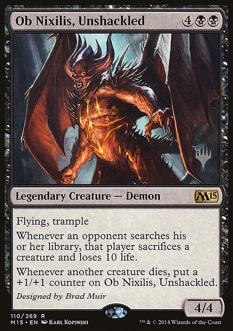 Ob Nixilis, Unshackled, Magic 2015 Promos #110p, Magic: The Gathering card