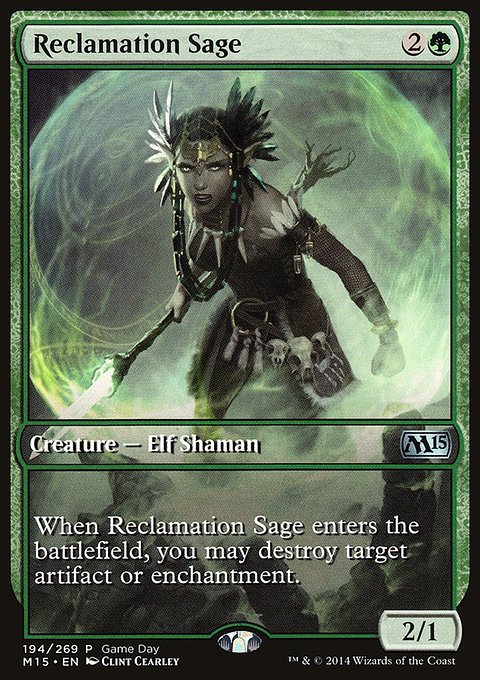 Reclamation Sage, Magic 2015 Promos #194, Magic: The Gathering card
