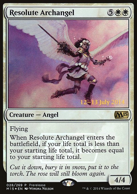 Resolute Archangel, Magic 2015 Promos #28, Magic: The Gathering card