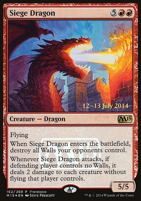 Siege Dragon, Magic 2015 Promos #162, Magic: The Gathering card