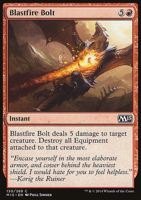 Blastfire Bolt, Magic 2015 #130, Magic: The Gathering card