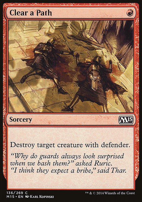 Clear a Path, Magic 2015 #136, Magic: The Gathering card