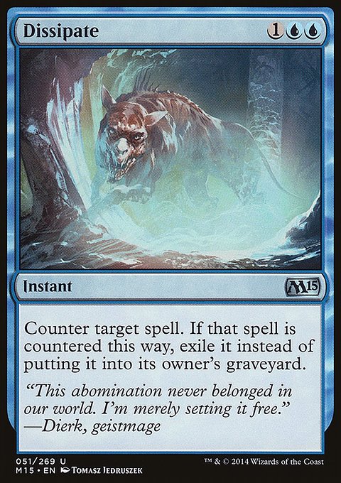 Dissipate, Magic 2015 #51, Magic: The Gathering card