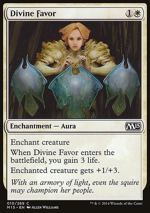 Divine Favor, Magic 2015 #10, Magic: The Gathering card