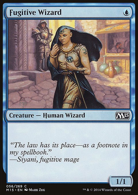 Fugitive Wizard, Magic 2015 #56, Magic: The Gathering card