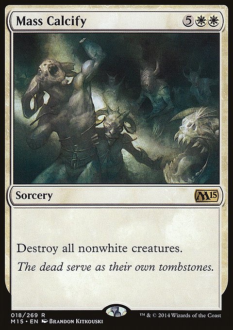 Mass Calcify, Magic 2015 #18, Magic: The Gathering card