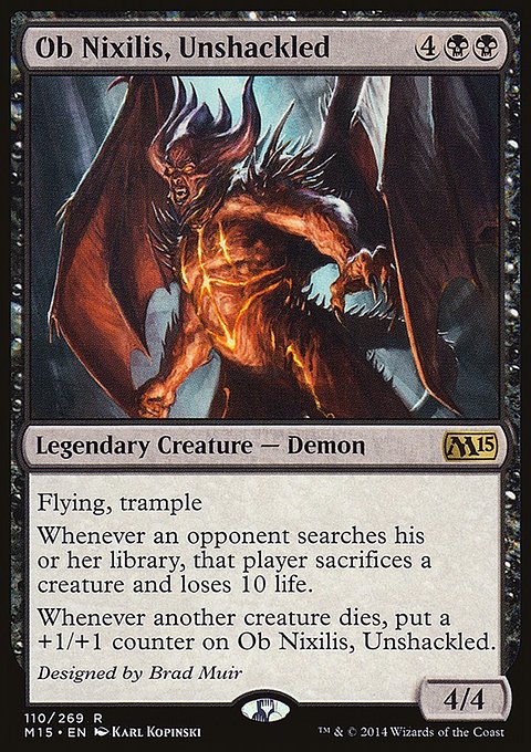 Ob Nixilis, Unshackled, Magic 2015 #110, Magic: The Gathering card