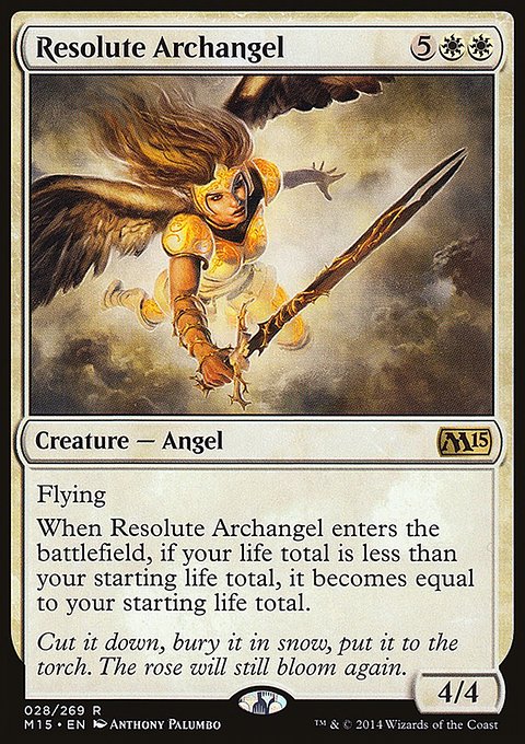 Resolute Archangel, Magic 2015 #28, Magic: The Gathering card