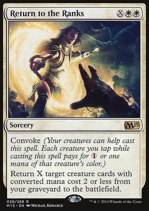 Return to the Ranks, Magic 2015 #29, Magic: The Gathering card