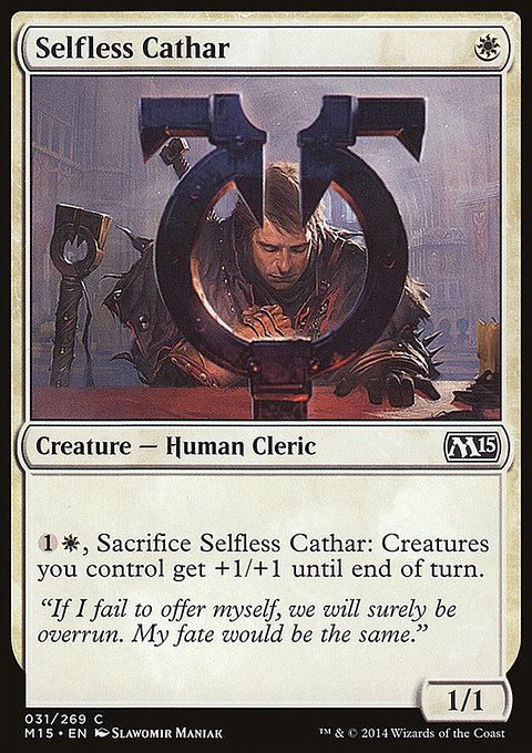 Selfless Cathar, Magic 2015 #31, Magic: The Gathering card