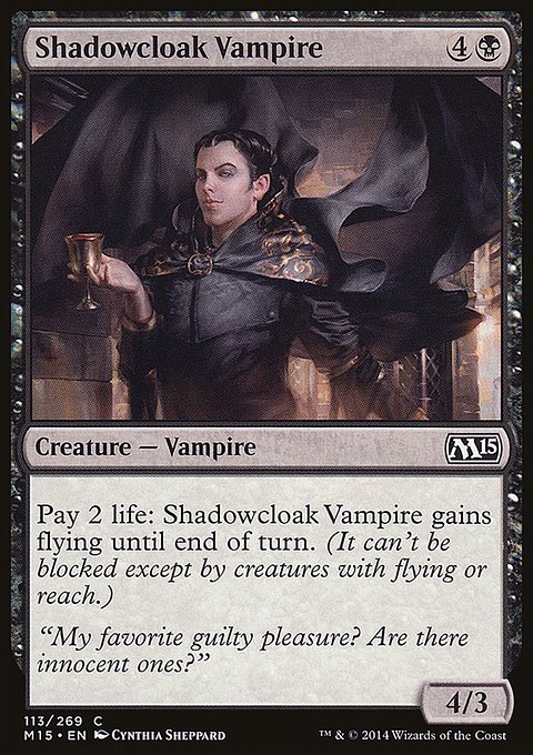 Shadowcloak Vampire, Magic 2015 #113, Magic: The Gathering card
