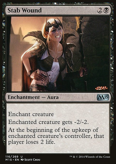Stab Wound, Magic 2015 #116, Magic: The Gathering card