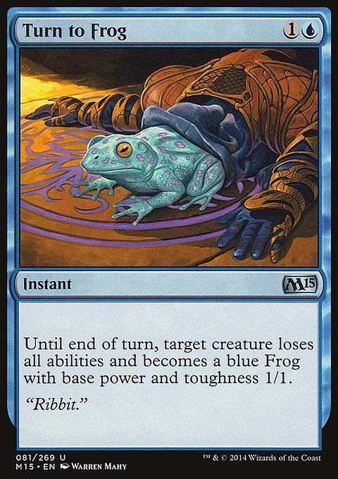 Turn to Frog, Magic 2015 #81, Magic: The Gathering card