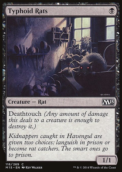Typhoid Rats, Magic 2015 #118, Magic: The Gathering card