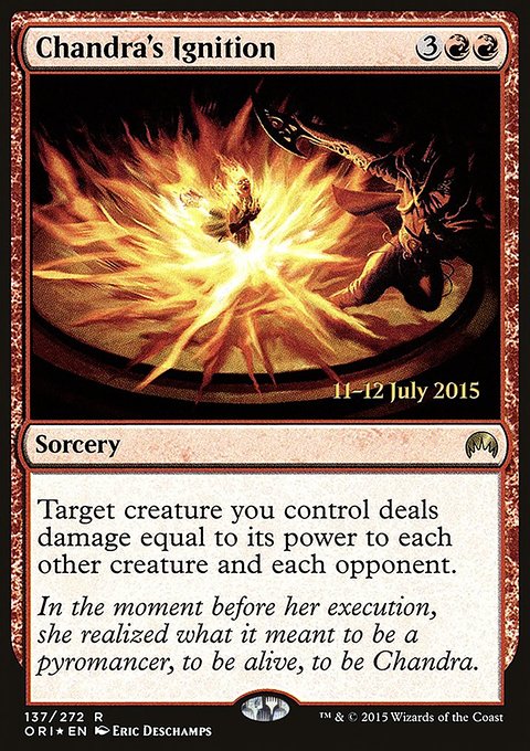 Chandra's Ignition, Magic Origins Promos #137s, Magic: The Gathering card