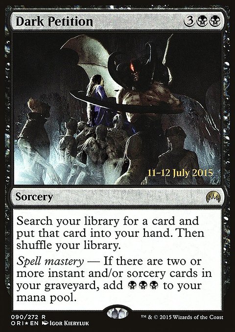 Dark Petition, Magic Origins Promos #90s, Magic: The Gathering card