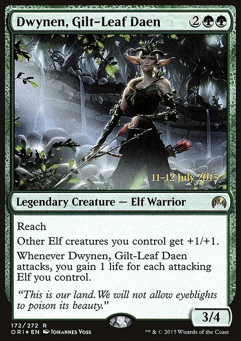 Dwynen, Gilt-Leaf Daen, Magic Origins Promos #172s, Magic: The Gathering card