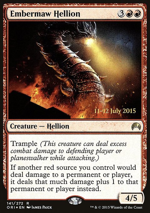 Embermaw Hellion, Magic Origins Promos #141s, Magic: The Gathering card