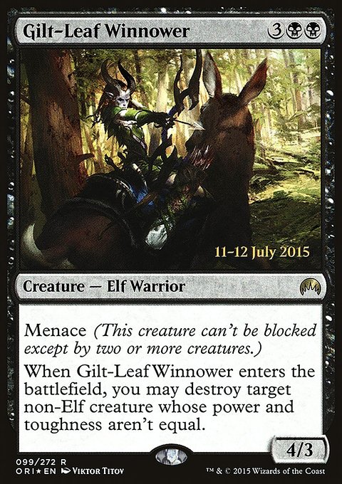 Gilt-Leaf Winnower, Magic Origins Promos #99s, Magic: The Gathering card