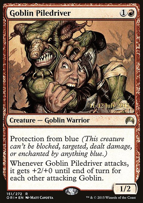 Goblin Piledriver, Magic Origins Promos #151s, Magic: The Gathering card