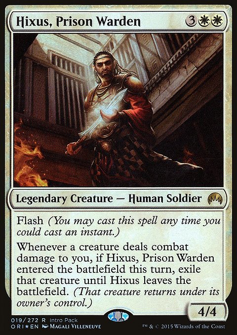 Hixus, Prison Warden, Magic Origins Promos #19, Magic: The Gathering card