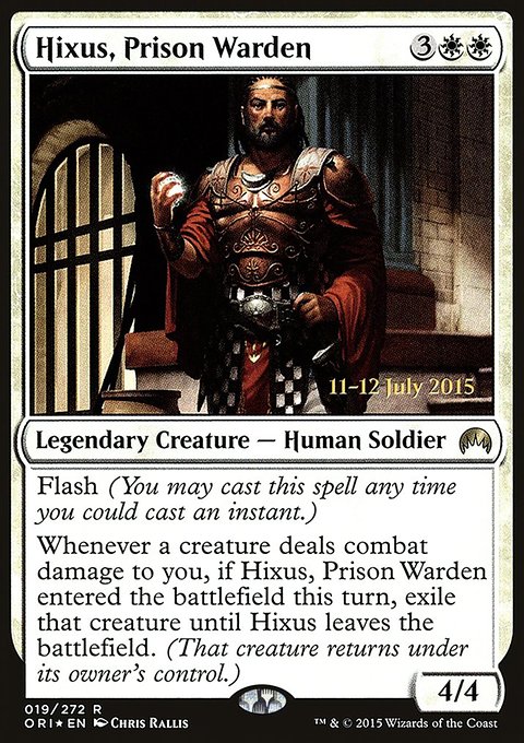 Hixus, Prison Warden, Magic Origins Promos #19s, Magic: The Gathering card