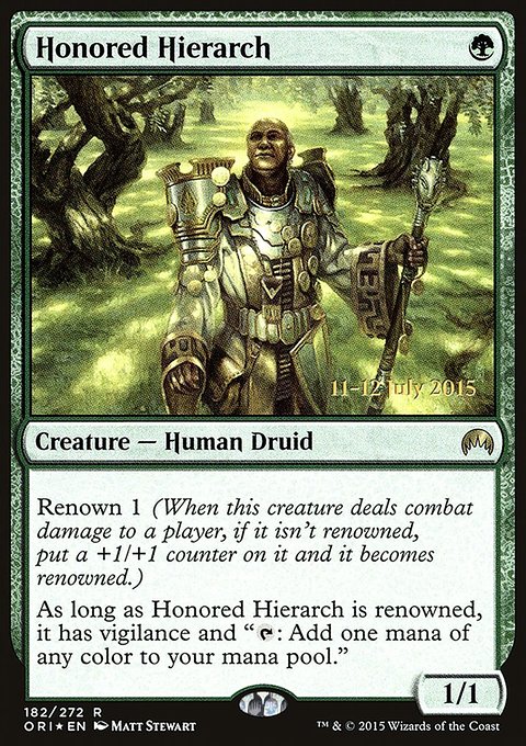 Honored Hierarch, Magic Origins Promos #182s, Magic: The Gathering card