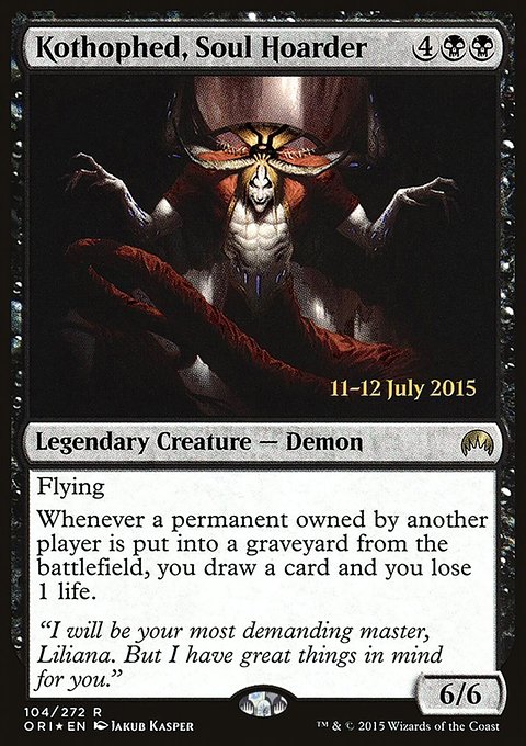 Kothophed, Soul Hoarder, Magic Origins Promos #104s, Magic: The Gathering card