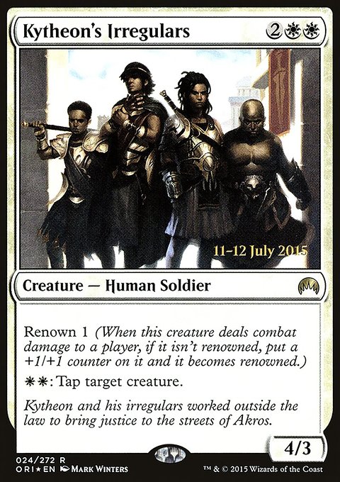 Kytheon's Irregulars, Magic Origins Promos #24s, Magic: The Gathering card