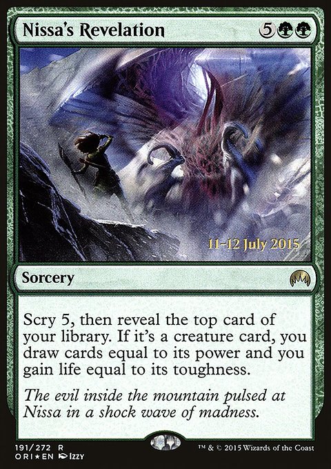 Nissa's Revelation, Magic Origins Promos #191s, Magic: The Gathering card