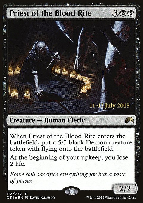 Priest of the Blood Rite, Magic Origins Promos #112s, Magic: The Gathering card
