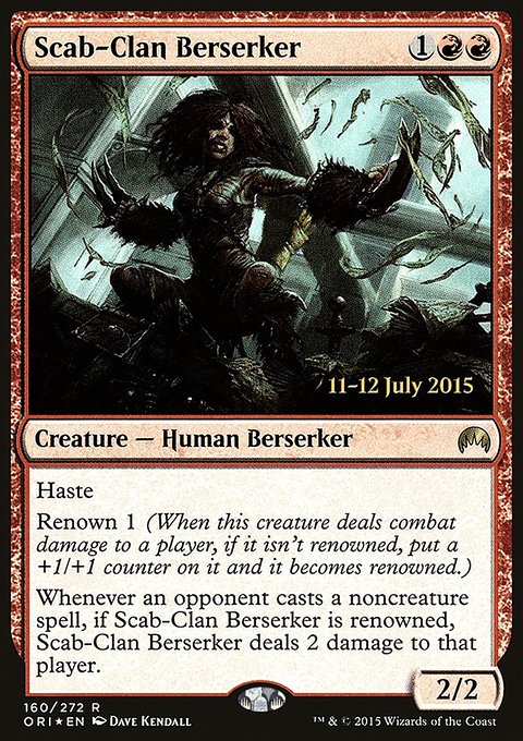 Scab-Clan Berserker, Magic Origins Promos #160s, Magic: The Gathering card