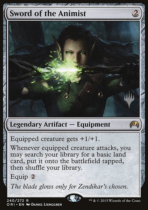 Sword of the Animist, Magic Origins Promos #240p, Magic: The Gathering card
