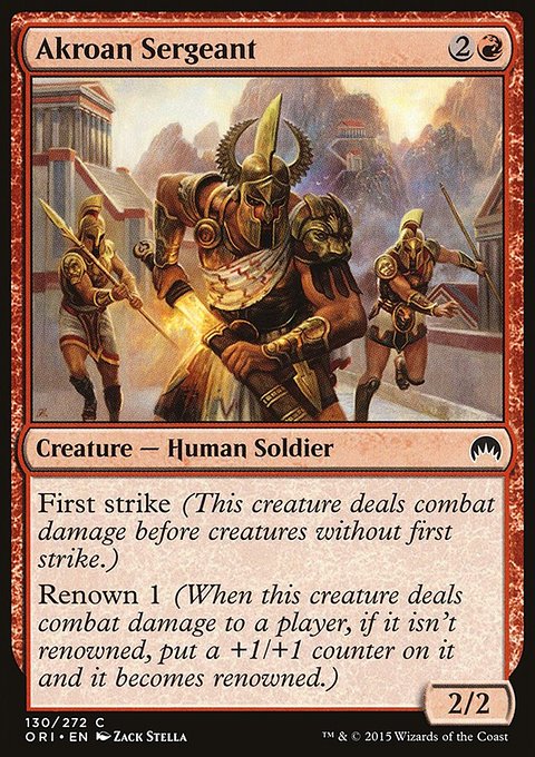 Akroan Sergeant, Magic Origins #130, Magic: The Gathering card