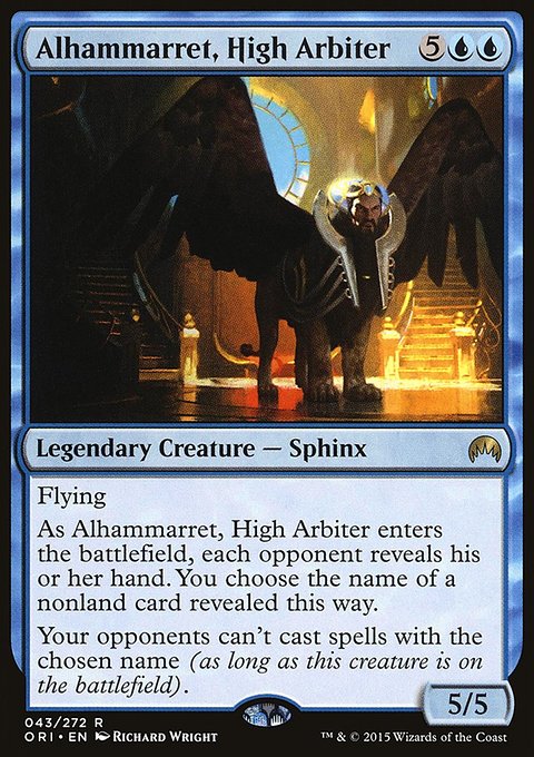 Alhammarret, High Arbiter, Magic Origins #43, Magic: The Gathering card
