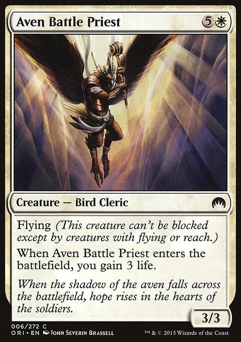 Aven Battle Priest, Magic Origins #6, Magic: The Gathering card