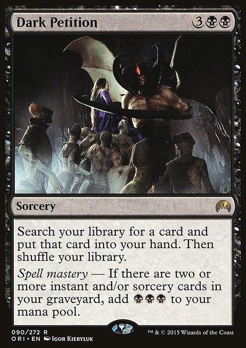 Dark Petition, Magic Origins #90, Magic: The Gathering card