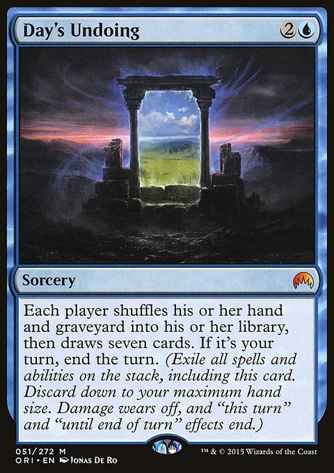 Day's Undoing, Magic Origins #51, Magic: The Gathering card