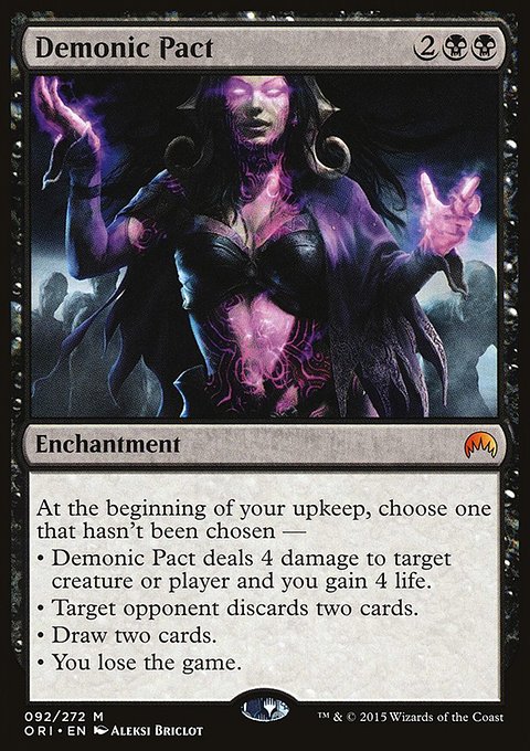 Demonic Pact, Magic Origins #92, Magic: The Gathering card