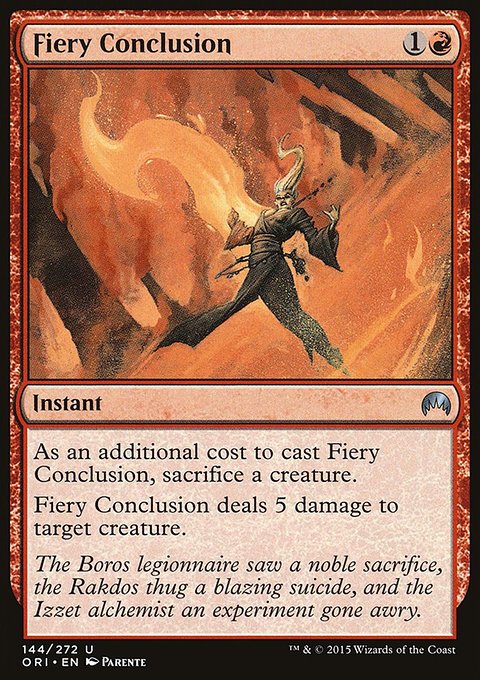 Fiery Conclusion, Magic Origins #144, Magic: The Gathering card