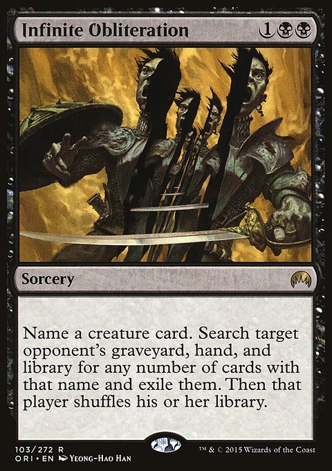 Infinite Obliteration, Magic Origins #103, Magic: The Gathering card