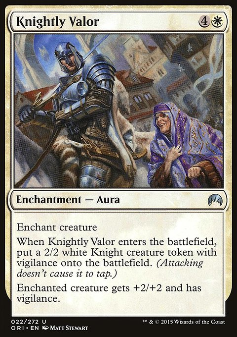 Knightly Valor, Magic Origins #22, Magic: The Gathering card